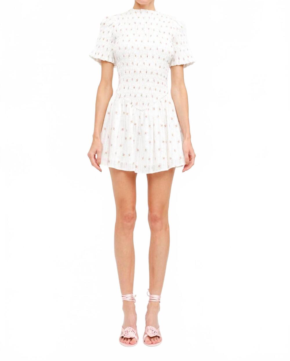 NEW SOFIE THE LABEL ophelia mini dress in off white